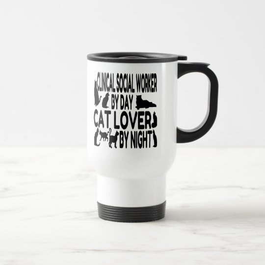 Cat Lover Clinical Social Worker Travel Mug