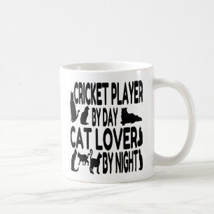 Cat Lover Cricket Player Coffee Mug