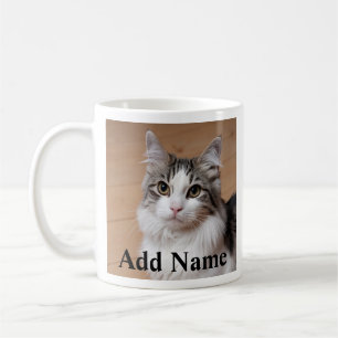 Cat Lover Custom Photo and Name Personalised Coffee Mug