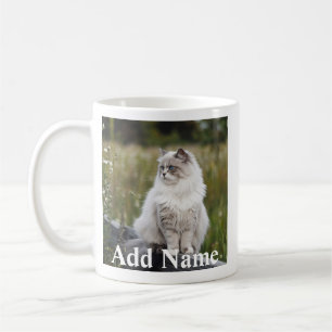 Cat Lover Custom Photo and Name Personalised Coffee Mug