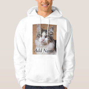 Cat Lover Custom Photo and Name Personalised Hoodie