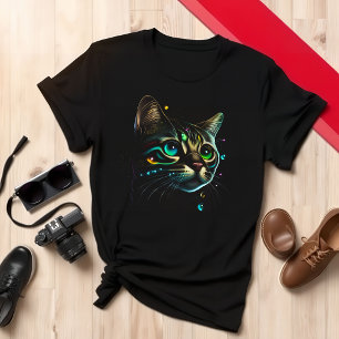 Cat Lover Cute Colourful Cat Design T-Shirt