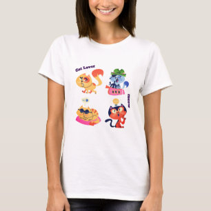 Cat Lover Cute Kawaii Cat Graphic T-Shirt