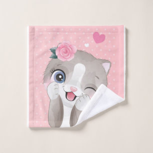 Cat Lover   Cute Little Kittens Wash Cloth