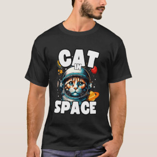 Cat Lover Designs Cat in Space Funny Cat T-Shirt