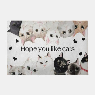 Cat Lover Doormat, Cat Welcome Mat, Cat Gift (3).p Doormat