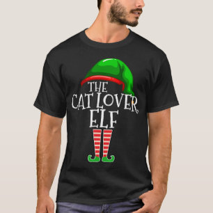 Cat Lover Elf Matching Family Christmas Gift Outfi T-Shirt