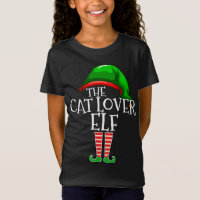 Cat Lover Elf Matching Family Christmas Outfit