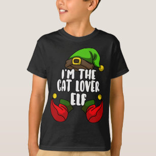 Cat Lover Elf Matching Family Christmas Party Paja T-Shirt