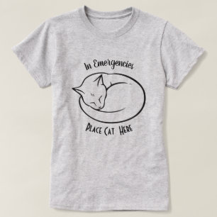CAT LOVER    Emergency Cat T-Shirt