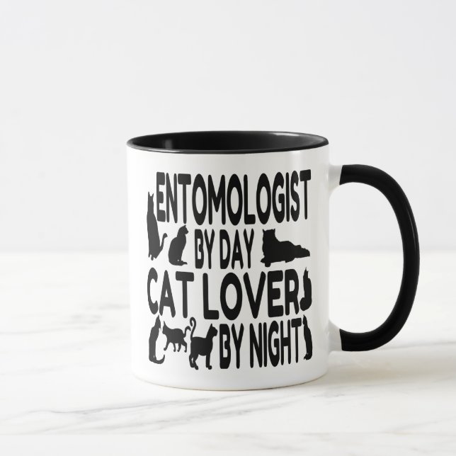 Cat Lover Entomologist Mug (Right)