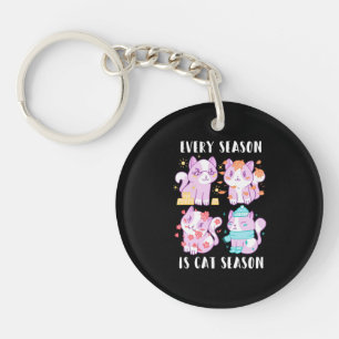 Cat Lover Every Season Is Cat Season Key Ring