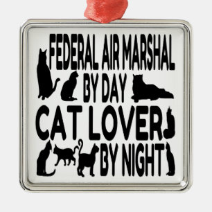 Cat Lover Federal Air Marshal Metal Tree Decoration