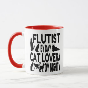 Cat Lover Flautist Mug