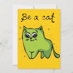 Cat Lover Funny Be A Cat Thank You Card