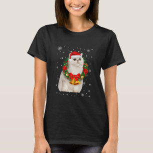 Cat Lover Funny Persian Tree Christmas T-Shirt