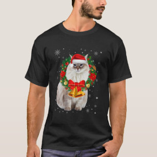 Cat Lover Funny Siberian Tree Christmas Light T-Shirt