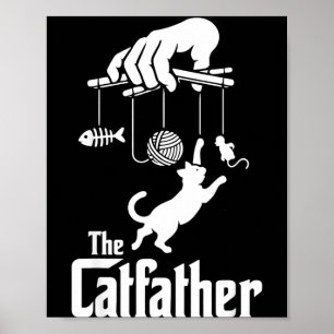 Cat lover funny the cat father mens cat dad poster