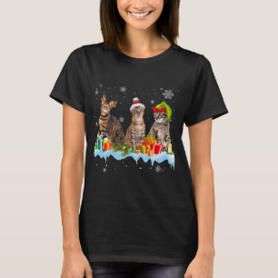 Cat Lover Funny Toyger Tree Christmas T-Shirt