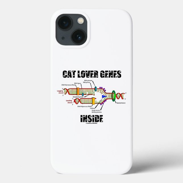 Cat Lover Genes Inside DNA Replication Case-Mate iPhone Case (Back)