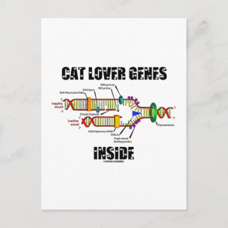 Cat Lover Genes Inside (DNA Replication) Postcard