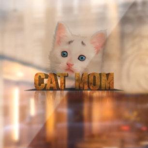 Cat lover gift cat mum gift best cat mum ever window cling