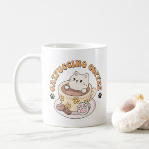 Cat Lover Gift, Catpuccino Coffee Funny Quotes Mug