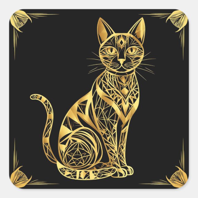 ✨ Cat Lover Gift For Personal Decor ✨ Square Sticker (Front)