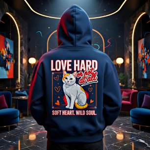 Cat Lover Gift for Women Who Love Hard Hoodie