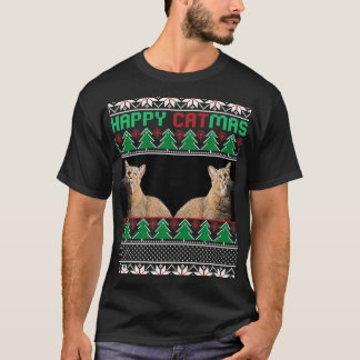 Cat lover gifts for Christmas  Ugly Christmas Cat  T-Shirt
