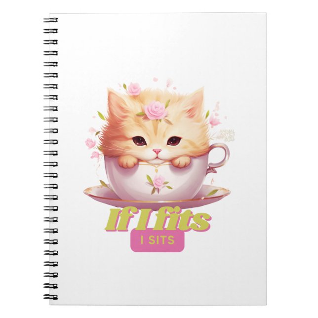 Cat Lover Gifts, Hilarious Quote Notebook (Front)