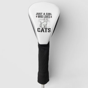 Cat Lover Girl Vintage Engraving Shirt Design_1 Golf Head Cover