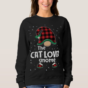 Cat Lover Gnome Buffalo Plaid Matching Christmas G Sweatshirt