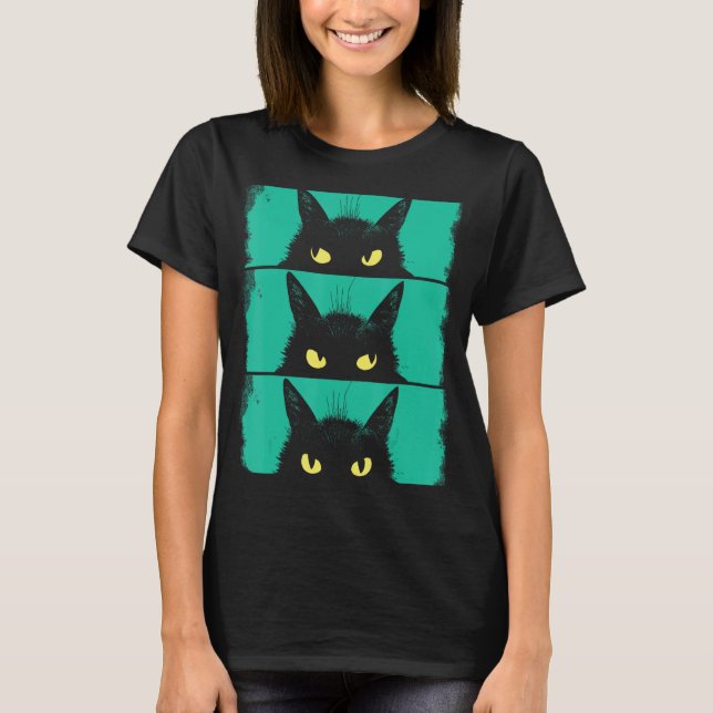 Cat Lover, Grumpy Black Kitten, Cat Mum, Cat Dad 1 T-Shirt (Front)