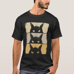 Cat Lover Grumpy Black Kitten Cat Mum Cat Dad T-Shirt