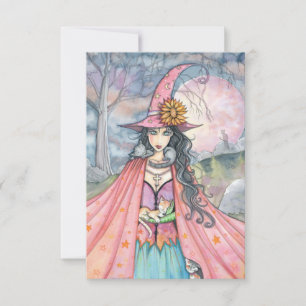 Cat Lover Halloween Postcard