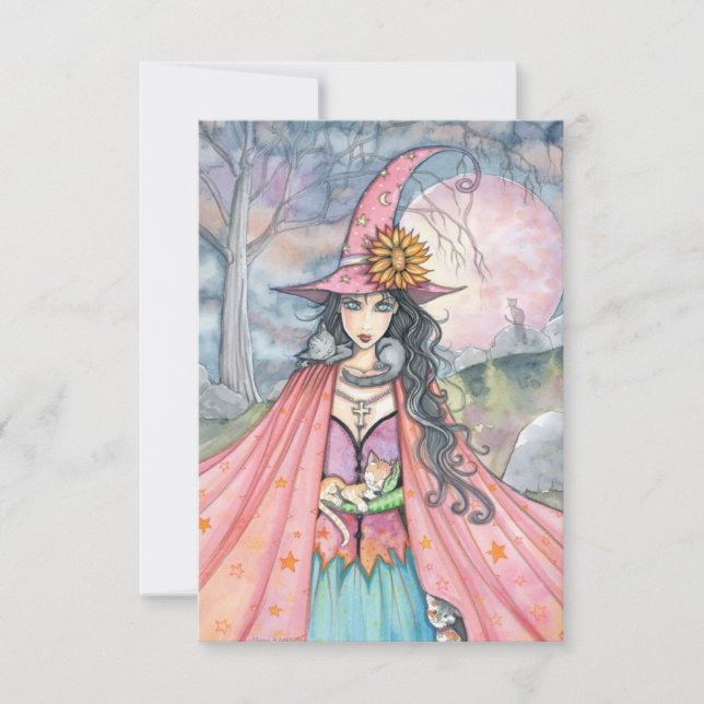 Cat Lover Halloween Postcard (Front)