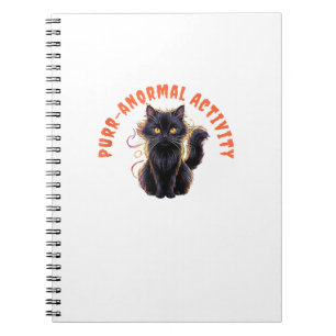 Cat Lover Halloween Purr-anormal Activity Spooky C Notebook
