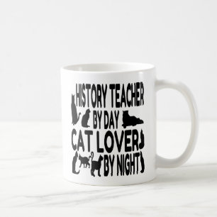 Cat Lover History Teacher Coffee Mug