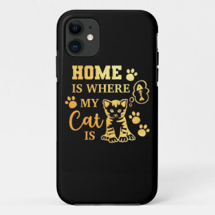 Cat Lover Home Is Where My Cat Is iPhone 11 Case
