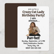 Cat Lover I am Purr-fect Crazy Cat Lady Birthday