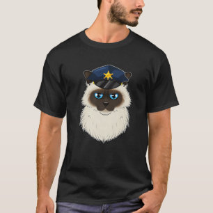 Cat Lover I Police Officer I Police Birman Cat T-Shirt