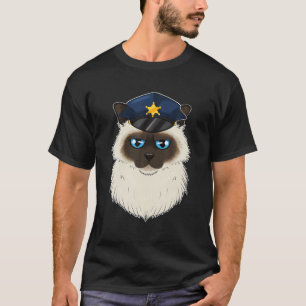 Cat Lover I Police Officer I Police Birman Cat T-Shirt