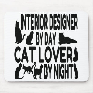 Cat Lover Interior Designer Mouse Mat