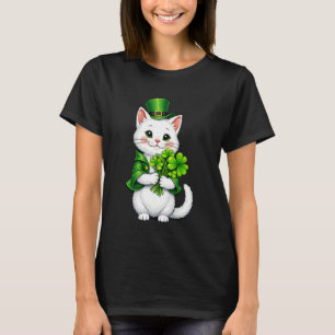 Cat Lover Irish Shamrock Funny Cat St. Patricku201 T-Shirt