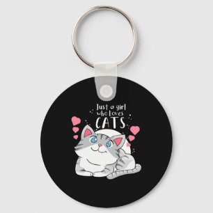 Cat Lover Just A Girl Who Loves Cat Key Ring