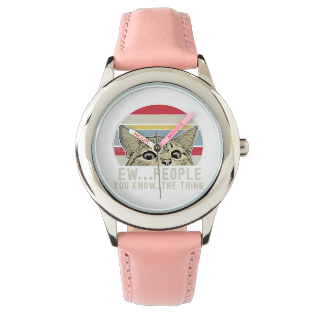 Cat Lover Kid Watch Birthday Gift for Your Kids (Front)
