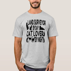 Cat Lover Land Surveyor T-Shirt
