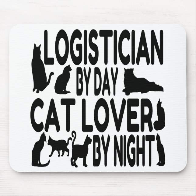 Cat Lover Logistician Mouse Mat (Front)