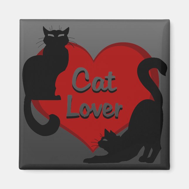 Cat Lover Magnet Kitty Cat Fridge Magnet Customise (Front)